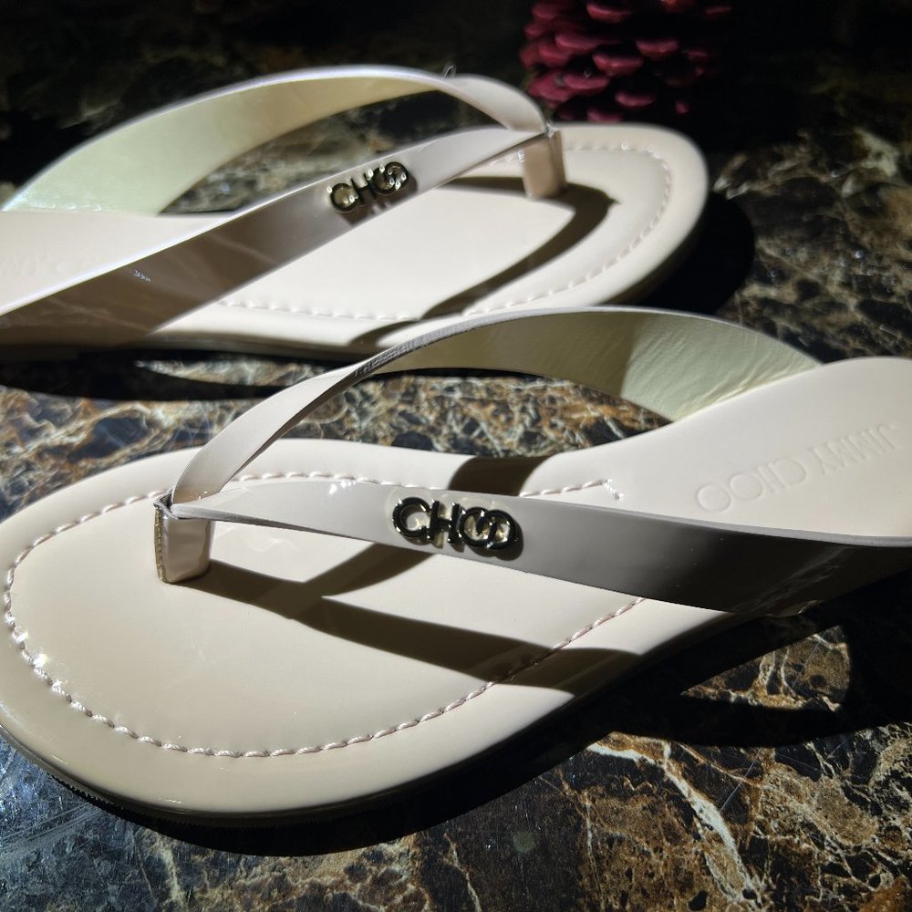 JIMMY CHOO Tetsu metallic leather sandals